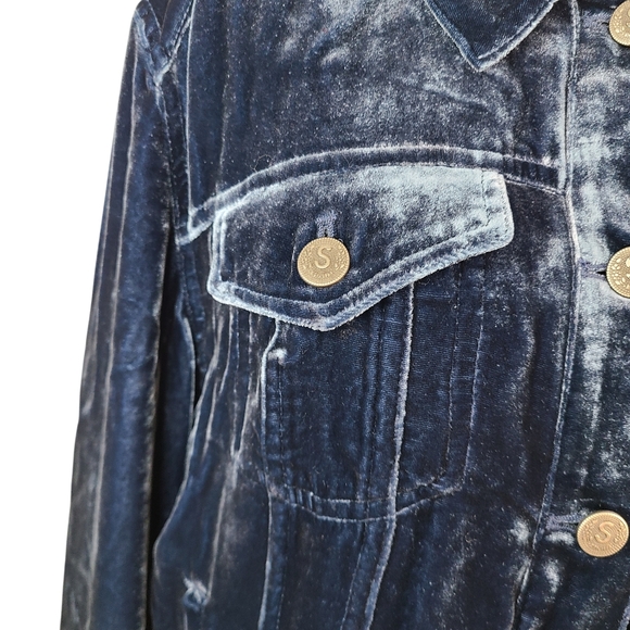 Sundance Blue Velvet Silk Blend Jacket Size Medium - Picture 6 of 15